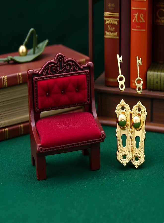 WaigN 4 Set Gold 1/12 Miniature Door Knob Lock and Key Dollhouse Decoration Accessories, Dollhouse Accessories, Dollhouse Decor - Image 5