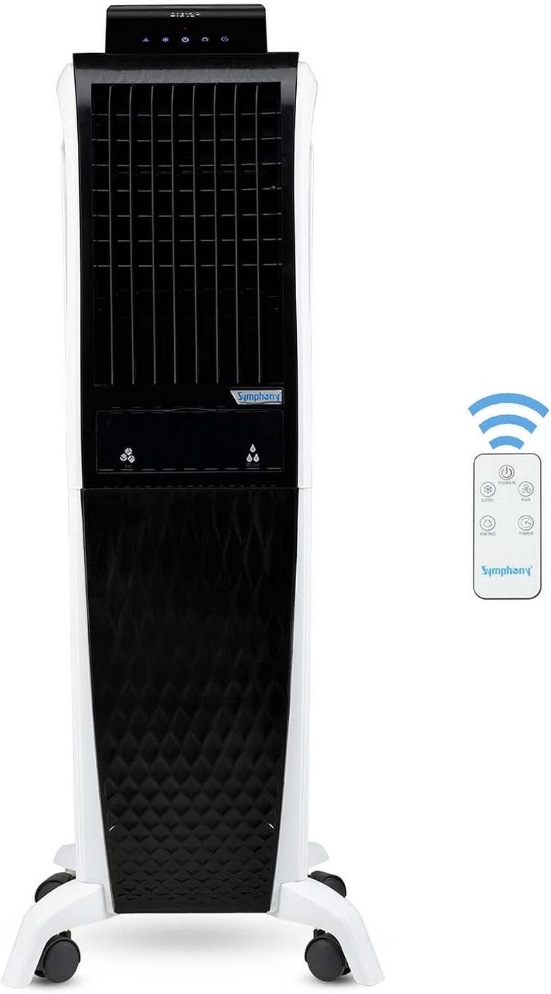سيمفوني Symphony Diet 3D 40i Portable Tower Air Cooler with Honeycomb Pads and Touchscreen 40 L Diet 3D - 40i White & Black - Image 1