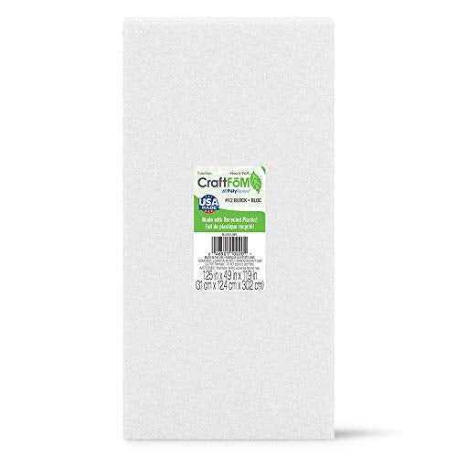 FloraCraft CraftFōM Block 1.25 Inch x 4.9 Inch x 11.9 Inch White - Image 1