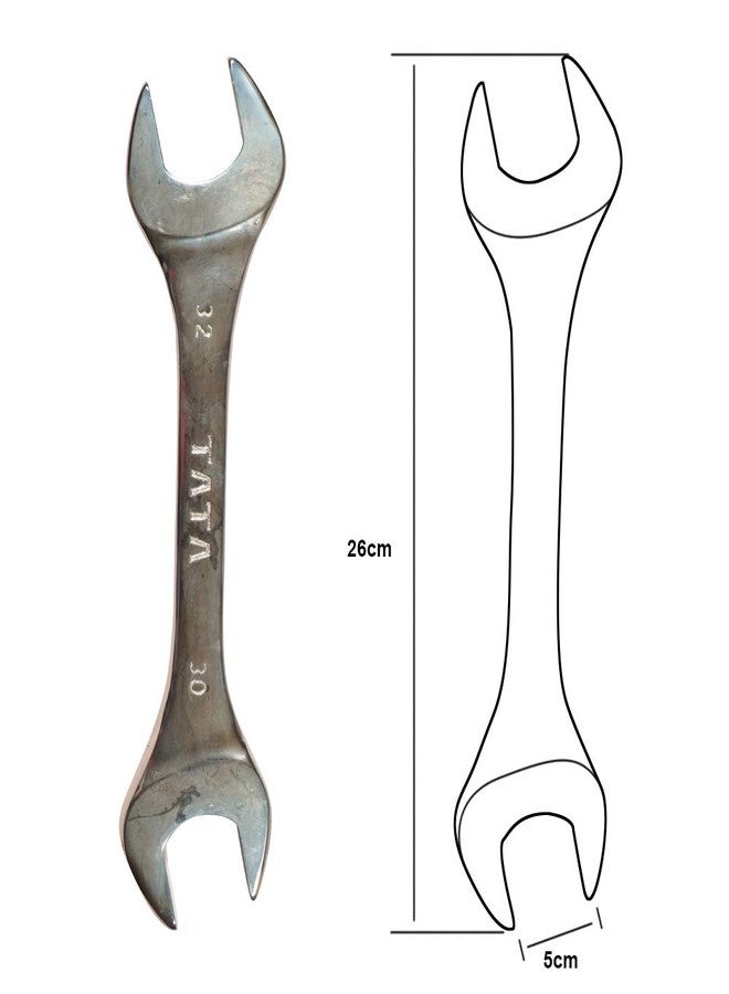 AGRICO TATA D.O.E. Spanner Set (12 Pcs) | Open Jaw Spanner Set/Wrench Set/Tool Kit Multipurpose Home Use and Professional Spanners Corrosion Resistant Chrome Plating DOE Jaw Spanners | Chrome Finish - Image 3