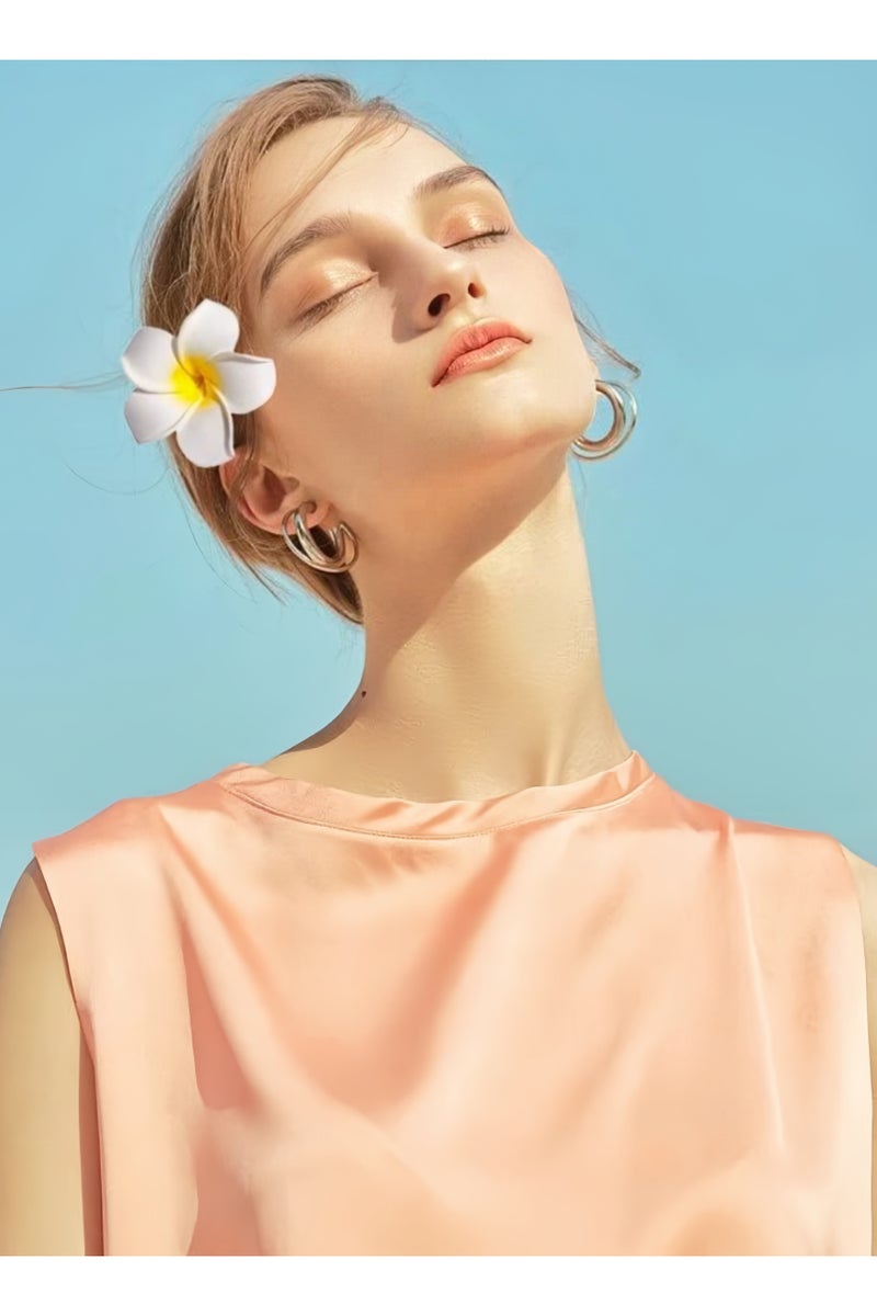 بي جي إم 10 pcs أبيض + أصفر رعشة الاصطناعية روبرا زهرة المشبك مشبك الشعر الرغوة هاواي فينيكس باني باني مقطع زفاف الحياة اليومية لحفل الملابس الزخرفة - Image 3