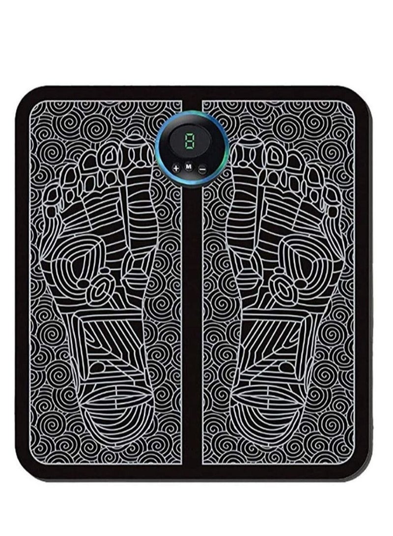 Electric Foot Massager, EMS Feet Massage Machine, Circulation Booster for feet and Legs, Folding Portable Massage Foot Mat USB Rechargeable - Image 1