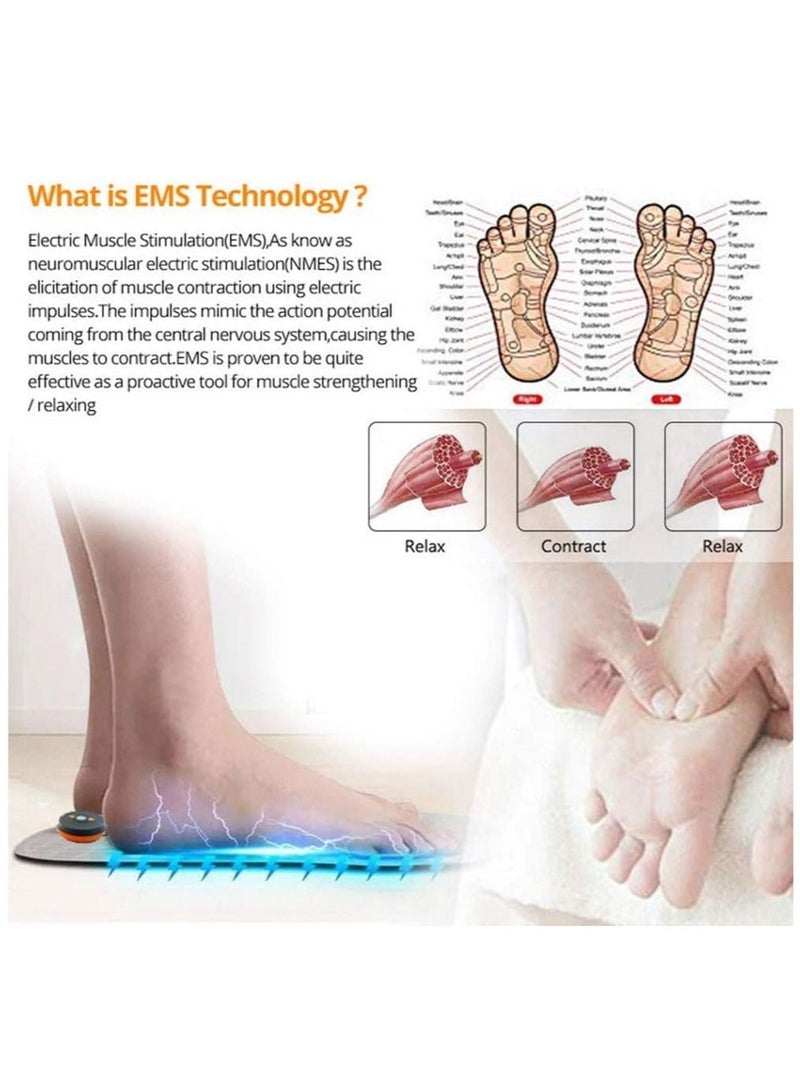 Electric Foot Massager, EMS Feet Massage Machine, Circulation Booster for feet and Legs, Folding Portable Massage Foot Mat USB Rechargeable - Image 3