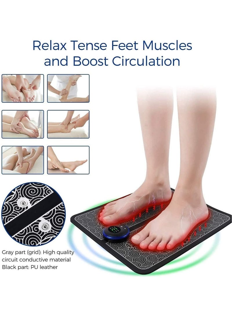 Electric Foot Massager, EMS Feet Massage Machine, Circulation Booster for feet and Legs, Folding Portable Massage Foot Mat USB Rechargeable - Image 2