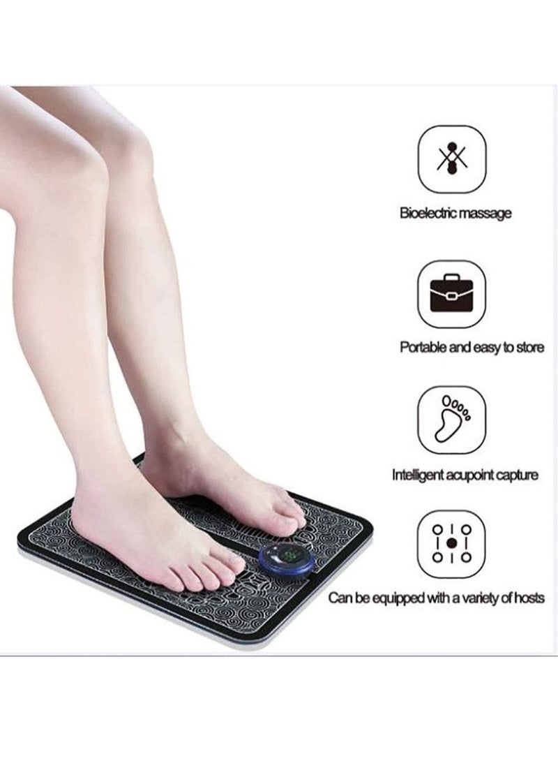 Electric Foot Massager, EMS Feet Massage Machine, Circulation Booster for feet and Legs, Folding Portable Massage Foot Mat USB Rechargeable - Image 4
