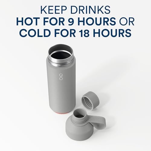 Ocean Bottle Big 34 oz | Stainless Steel Water Bottle | Reusable & Sustainable | Keeps Drinks Cold & Hot | Eco Friendly Gift (Rock Grey) - Image 5