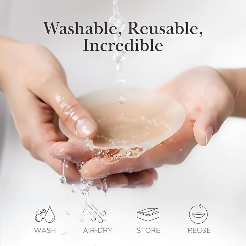 Ultra Pasties - Thin reusable silicone nipple covers in beige for women, non-adhesive design provides comfort, two pack ideal for brides, dancers, and everyday fashion needs securely. - Image 4