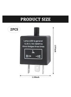 SYOSI Flasher Relay, CF-13 LED, 3-Pin Adjustable LED Blinker Relay Car Accessories, Universal 12V Flasher Relay for LED Turn Signal Light, Fixing Hyper Blink Flash, Fits Car SUV Motorcycle (2PCS）  - Image 2