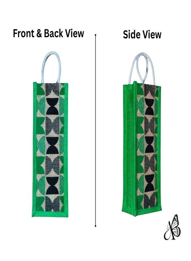 Anumala® Eco-Friendly Jute Water Bottle Bag | 100% Natural Jute with Bio-Plastic Lamination | Reusable, Handmade & Durable Bottle Carry Bag (14x5x5 Inches, Multi Color) (14 * 5 * 5, 2, Piece) - Image 3