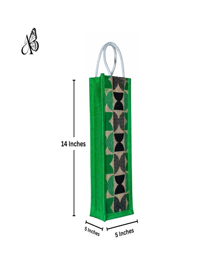 Anumala® Eco-Friendly Jute Water Bottle Bag | 100% Natural Jute with Bio-Plastic Lamination | Reusable, Handmade & Durable Bottle Carry Bag (14x5x5 Inches, Multi Color) (14 * 5 * 5, 2, Piece) - Image 2
