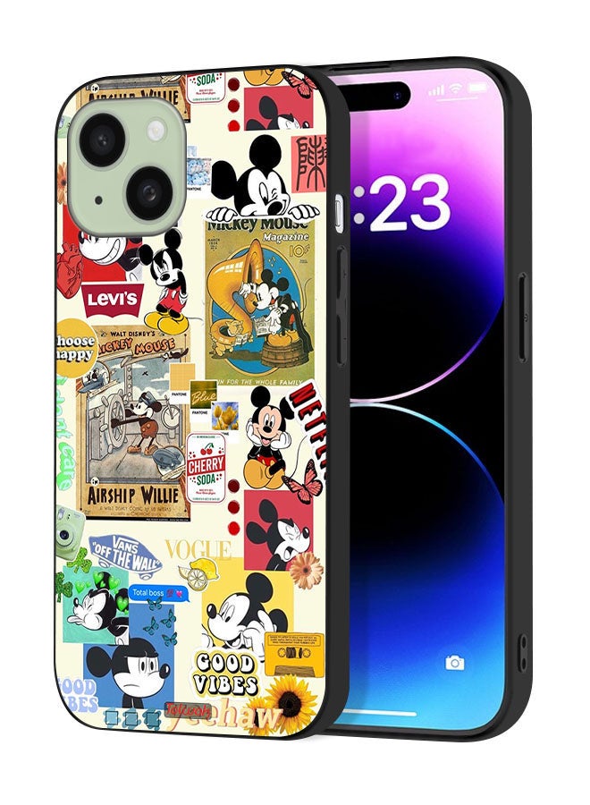 Tolwak Apple iPhone 15 Protective Case Cover Chose Happy And Stickers - Image 1