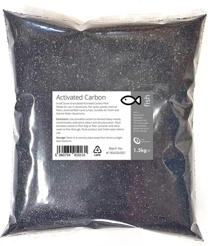 Intralabs Activated Carbon 1.5kg - Small Charcoal Granules Fish Tank Filter Media Aquariums - Image 1