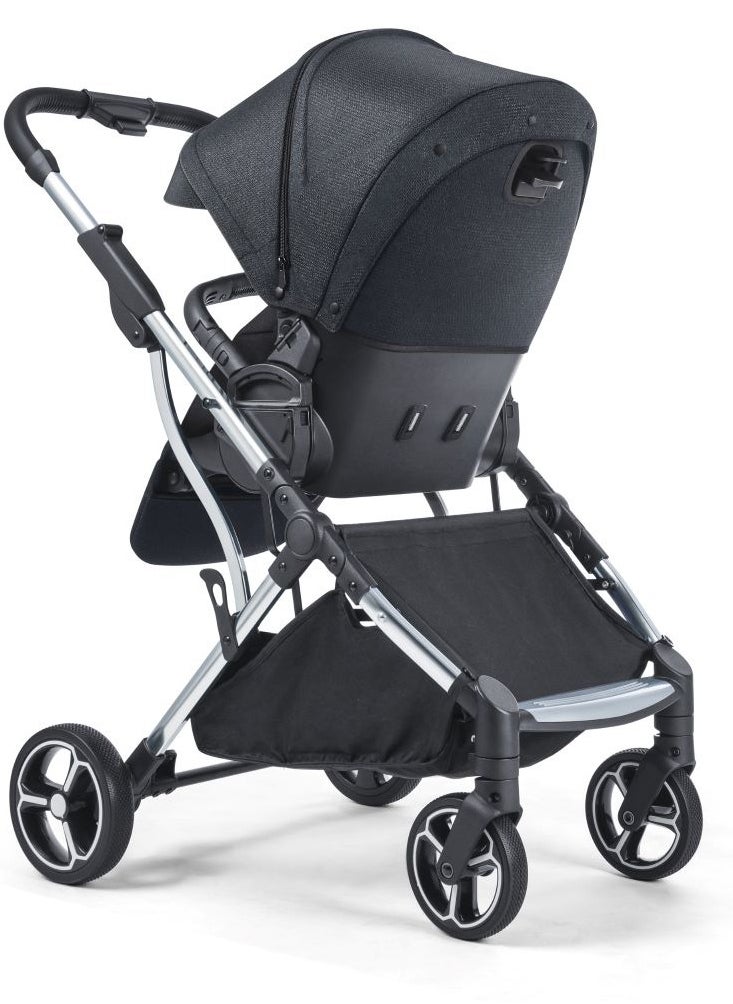 GOKKE - Reversible Baby Stroller with 5 Point Safety Harness, Compact Fold, Forward & Rear Facing, 0-36 Months, Black - B08BL - Image 1