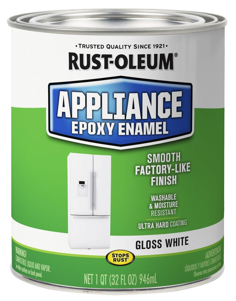 Rust-Oleum 241168 Specialty Appliance Epoxy Paint, Quart, Gloss White - Image 1