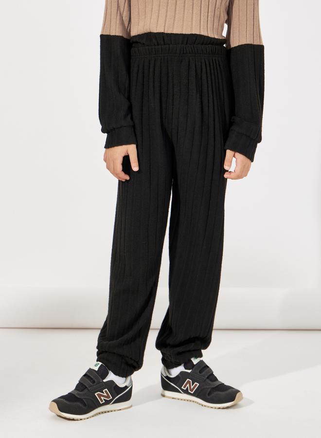 Styli Color Block Rib Knit Patch Detail Sweatshirt & Joggers Set  - Image 5