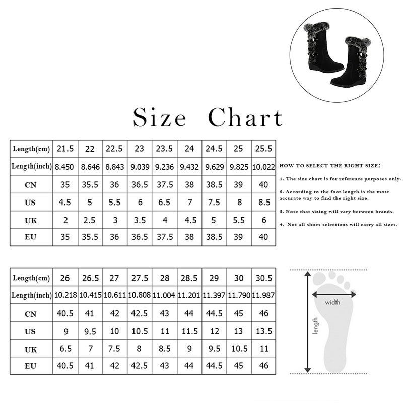 1 Pc Autumn Winter Women Middle Tube Plush Boots Winter Shoes(Size 38) - Image 4