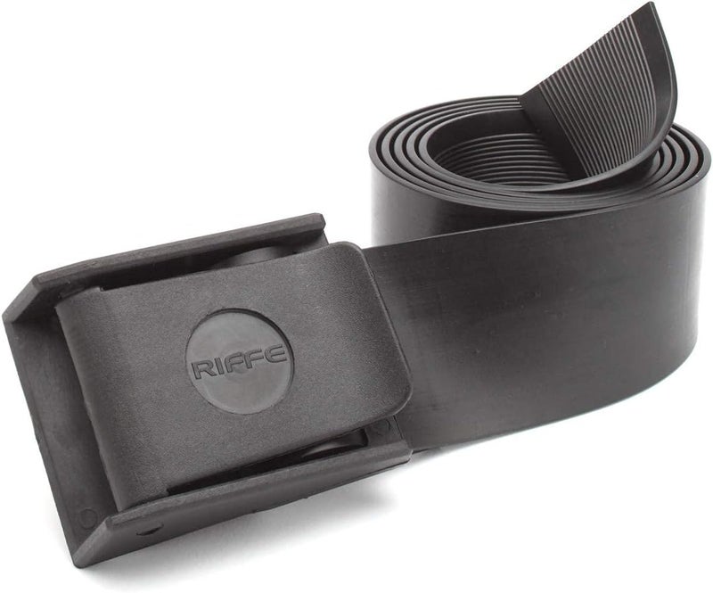 Riffe Rubber Weight Belt (Black) With Glass Filled Nylon Buckle, For Freediving and Spearfishing - Quick-Release Lever Ensures Safety On The Water, 54 Inch's Length - Image 2