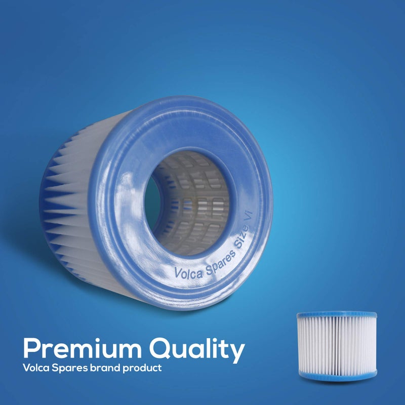 Volca Spares Hot Tub Filter Cartridge Size VI for Bestway, Lay-Z-Spa, Coleman SaluSpa 90352E 58323, 6 Pack - Image 4