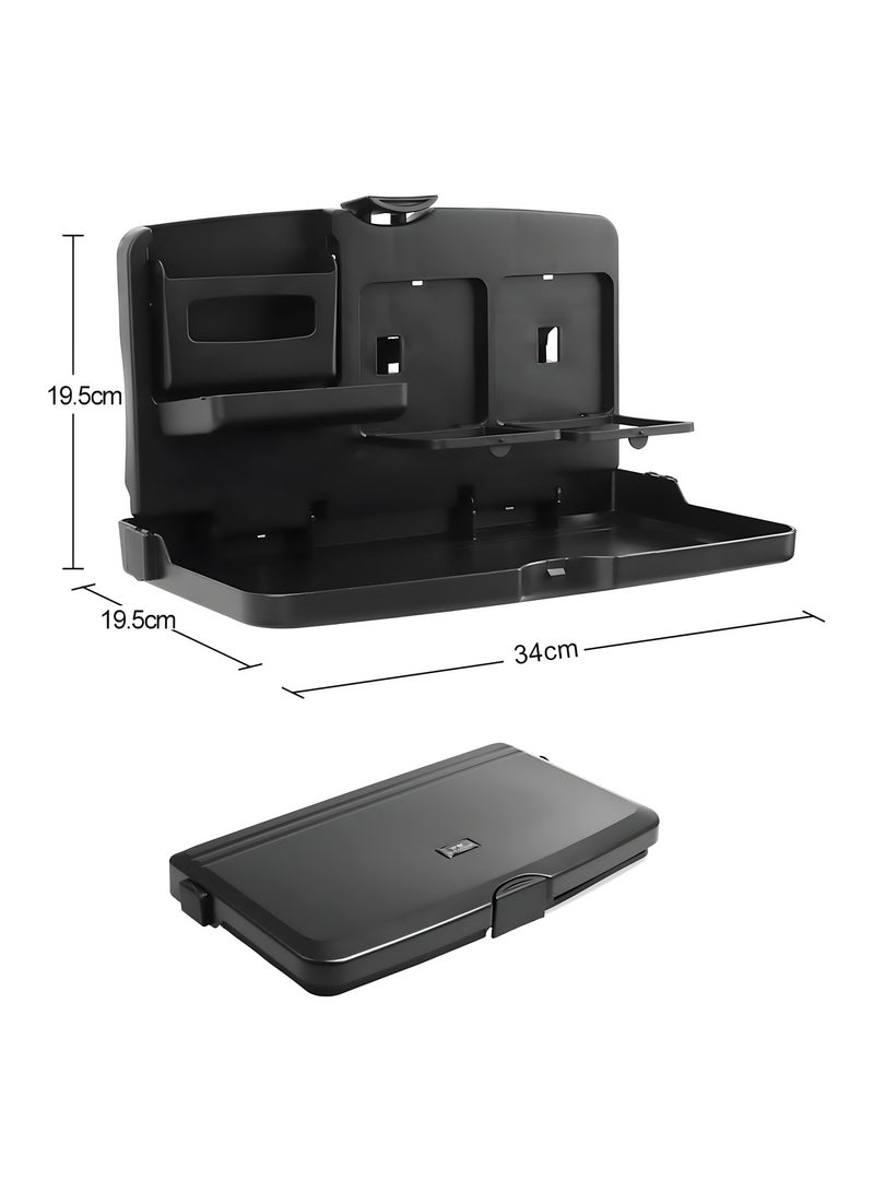 شونوي حامل متعدد الأقسام للأطعمة والفواكه SD-1503 - حامل تخزين بلاستيكي شديد التحمل للفتحات المتعددة والأرفف والصواني للوجبات الخفيفة وأطعمة الأطفال التي يمكن استخدامها في السيارات، وهو تصميم يوفر الكثير من المساحة. - Image 4