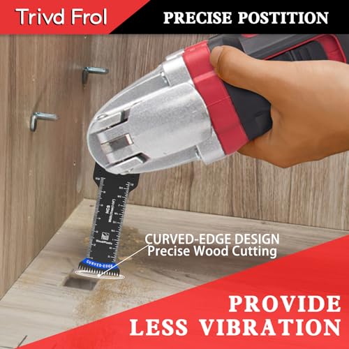 Trivd Frol 10 PCS Extra Long Oscillating Saw Blades, Curved Edge Bi-Metal and Japanese Teeth Multitool Blades Precise Cut for Wood Plastic Nails Metal, Multi Tool Blades Kits Fit Dewalt Milwaukee Bosch 70MM - Image 4