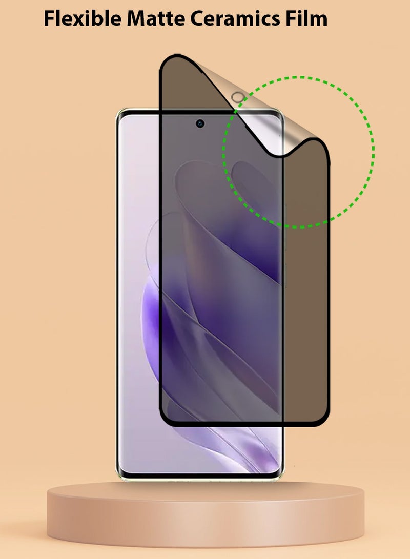 Techie 2 Pack V40 Pro / V40 Lite 5G / Vivo V40 Privacy Screen Protector - Full Cover Matte Ceramic Privacy Screen Protector, Explosion Proof, Anti Bubble Anti-Fingerprint Easy Installation - Image 4