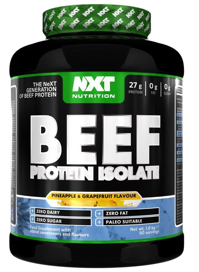 NXT Nutrition Beef Protein Isolate Zero Dairy  Pineapple & Grapefruit 60 Servings 1800g - Image 1