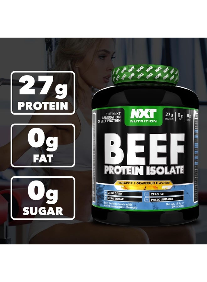 NXT Nutrition Beef Protein Isolate Zero Dairy  Pineapple & Grapefruit 60 Servings 1800g - Image 4