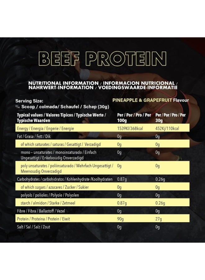 NXT Nutrition Beef Protein Isolate Zero Dairy  Pineapple & Grapefruit 60 Servings 1800g - Image 5