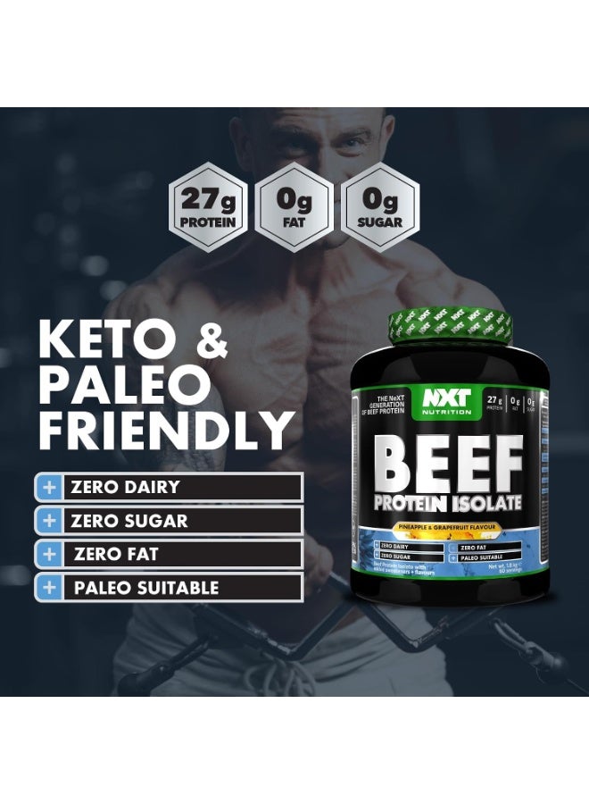 NXT Nutrition Beef Protein Isolate Zero Dairy  Pineapple & Grapefruit 60 Servings 1800g - Image 3