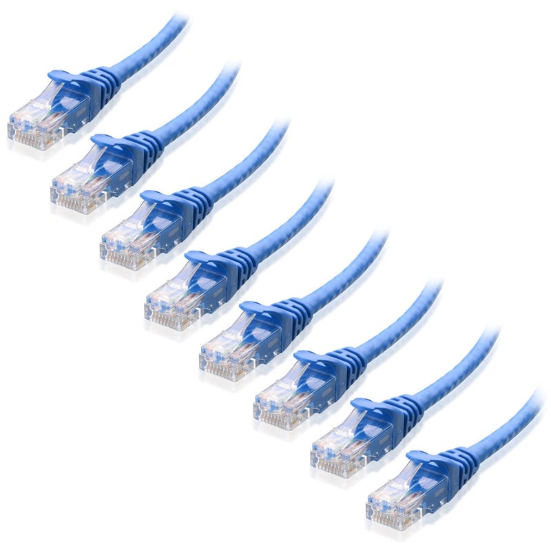 Cable Matters 8Pack Snagless Cat 5e Ethernet Cable 5ft Gigabit Cat5e Cable Cat5e Ethernet Cord Blue