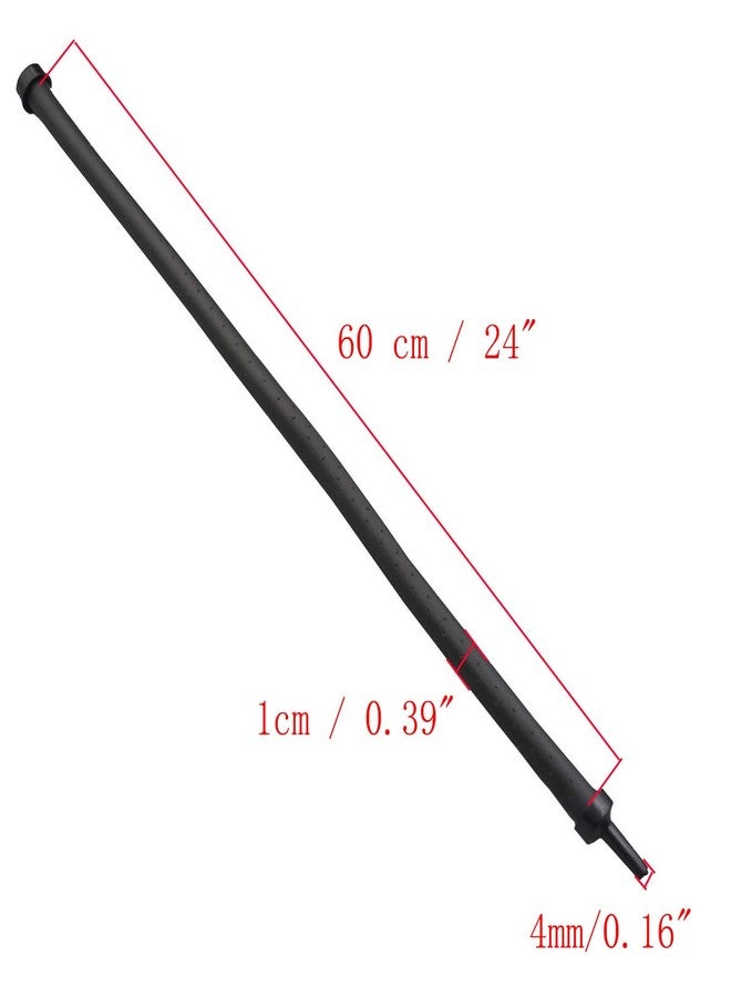 COMOK 10mm Diameter Rubber Tube Aquarium Air Curtain Bubble Air Diffuser Flexible Air Bubble Rubber Tube for Aquarium Fish Tank, Black, Length (60cm/24) - Image 4