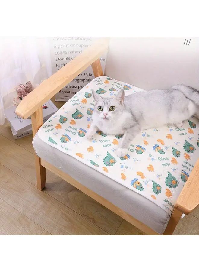 Orange Cat Cooling Pet Mat Ice Silky Fiber Pad For Indoor Outdoor Car 23 62x17 72 Inch - Image 3