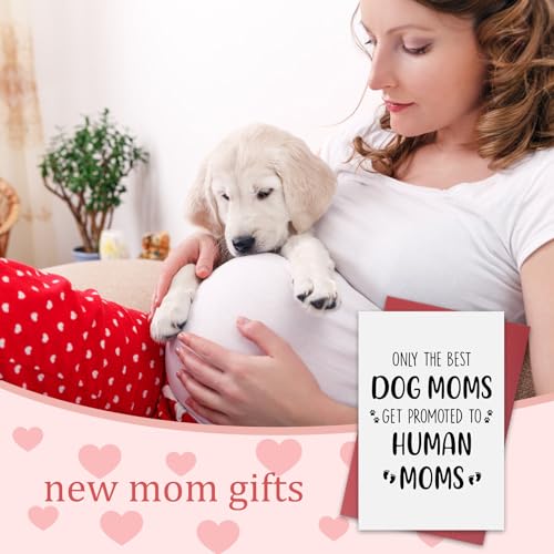 Ithmahco New Mom Gifts for Pregnant Women, First Mothers Day Card, Funny Dog Mom Card Pregnancy Gift for Expecting Moms, Mother to be Gift for First Time Moms, Congrats on Pregnancy Present for Wife Friend Sister - Image 3
