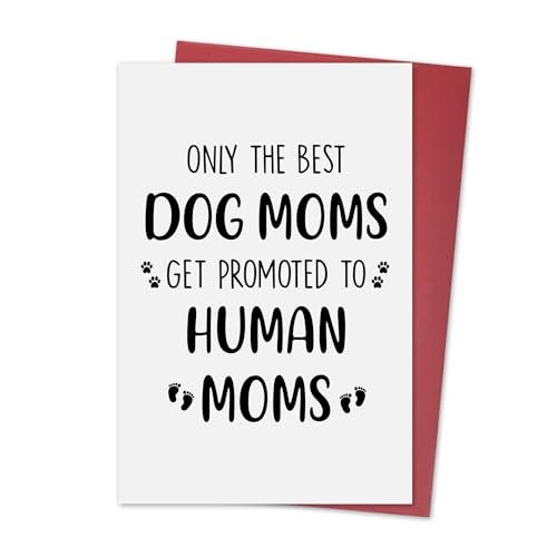 Ithmahco New Mom Gifts for Pregnant Women, First Mothers Day Card, Funny Dog Mom Card Pregnancy Gift for Expecting Moms, Mother to be Gift for First Time Moms, Congrats on Pregnancy Present for Wife Friend Sister - Image 1