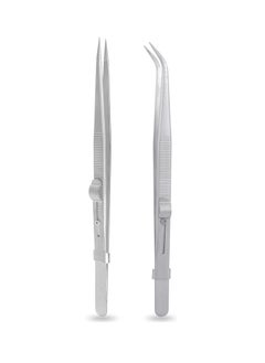 Oasisgalore 2Pcs Precision Tweezers，Stainless Steel Tweezers for Electronics, Laboratory Work, Jewelry-Making, Craft, Soldering  - Image 1