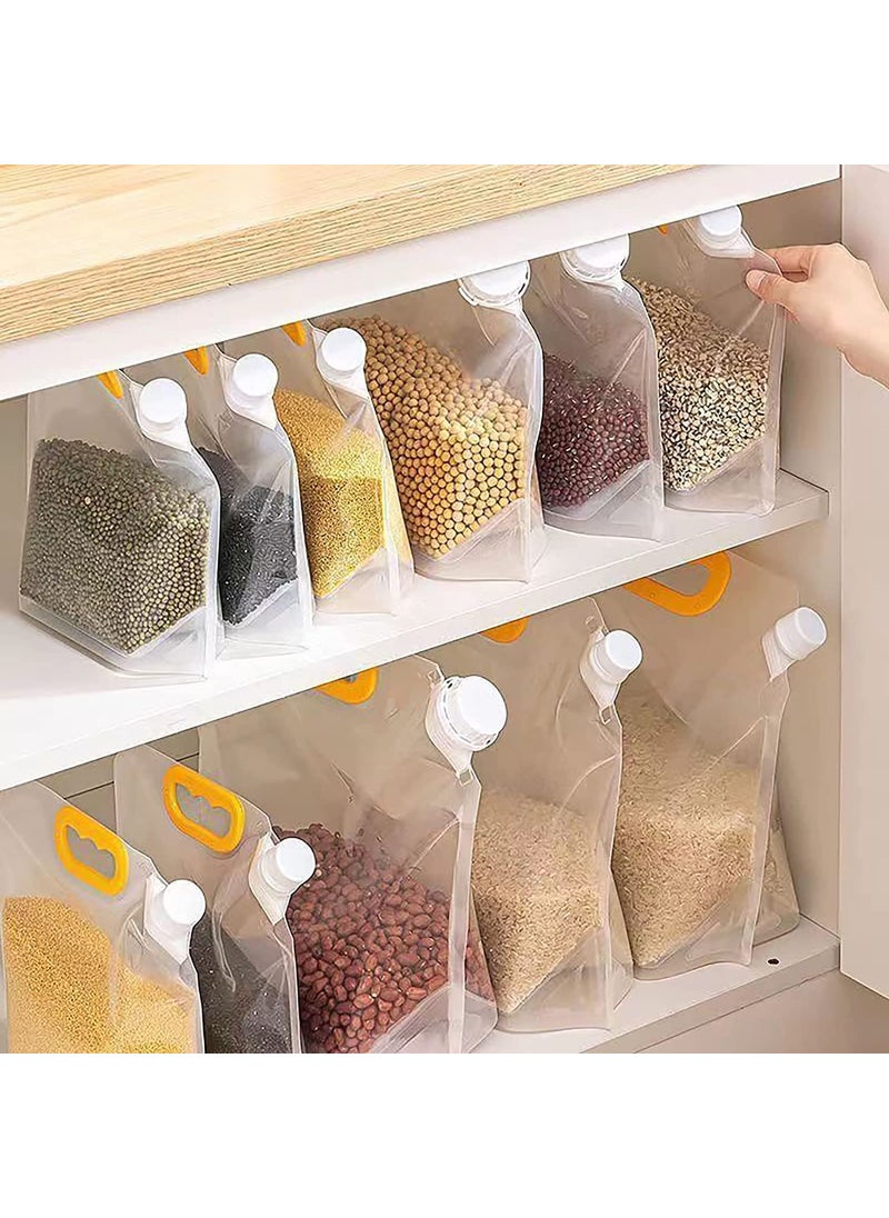 DIVHUK DIVHUK Plastic Grain MoistureProof Sealed Bag Reusable 3Pack Clear Grain Storage Suction Bags Safe Waterproof Packaging Stand Up Sealed OdorResistant Packaging Bags 15L 5pcs  - Image 2