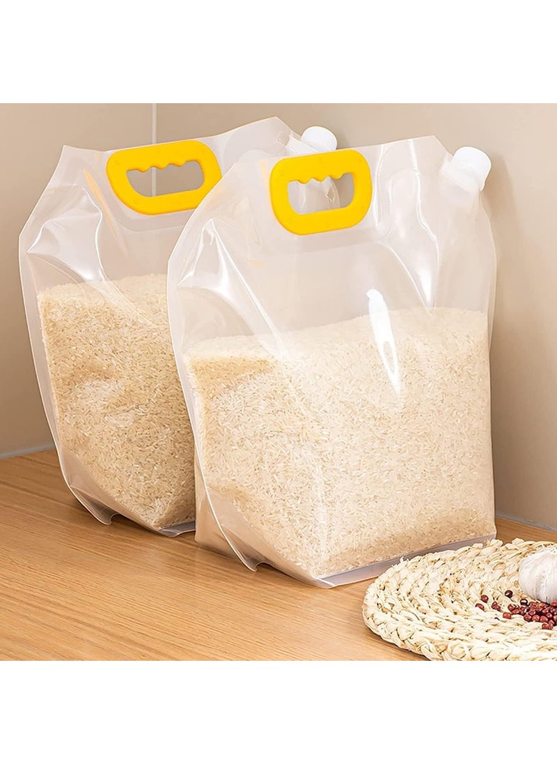 DIVHUK DIVHUK Plastic Grain MoistureProof Sealed Bag Reusable 3Pack Clear Grain Storage Suction Bags Safe Waterproof Packaging Stand Up Sealed OdorResistant Packaging Bags 15L 5pcs  - Image 3