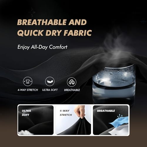 BOOJO Polo Shirts for Men - Quick Dry Moisture Wicking Black Short Sleeve Performance Golf T Shirts for Casual Work Athletic - Image 3