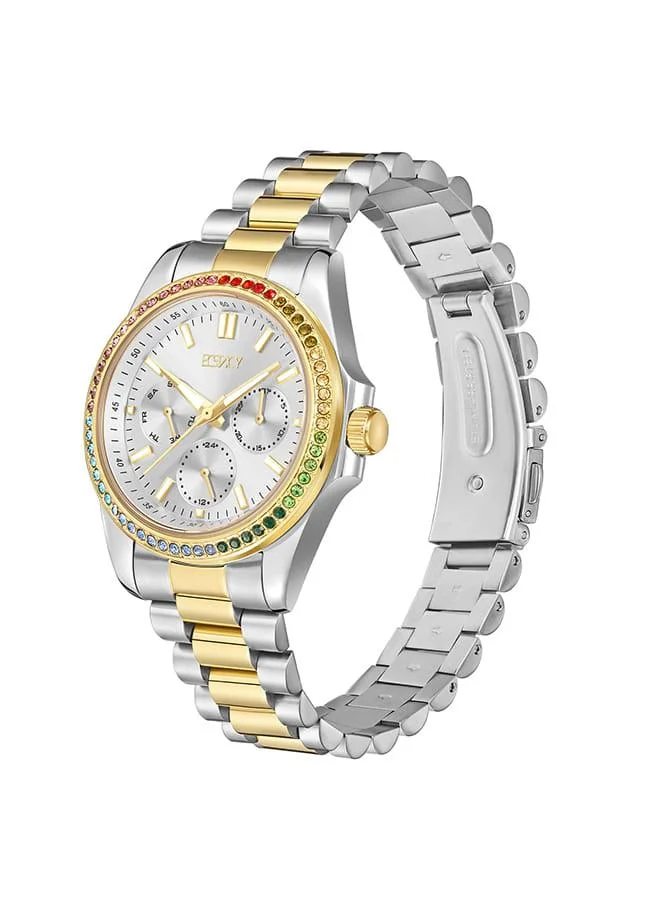 إكستاسي Women's Stainless Steel Multi Function Watch E23615-TBTS - 36 mm