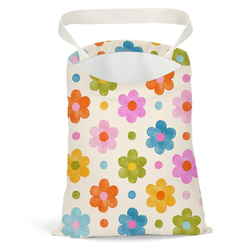 Pykfrhh Flower Car Trash Bag Car Garbage Bag Hanging Cars Trash Can Spring Decor Waterproof Cars Back Seat Organizer for Vehicle Travelling Camping - Image 3