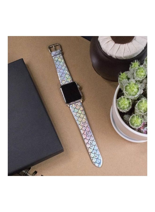 NIBEMINENT Replacement Watchband for Apple Watch Series 5/4/3/2/1 42/44mm Silver - Image 4