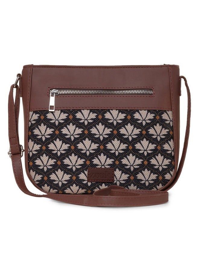 ZOUK حقيبة زوك النسائية اليدوية المصنوعة من مواد نباتية بشكل كايسر على شكل حرف U - Image 1