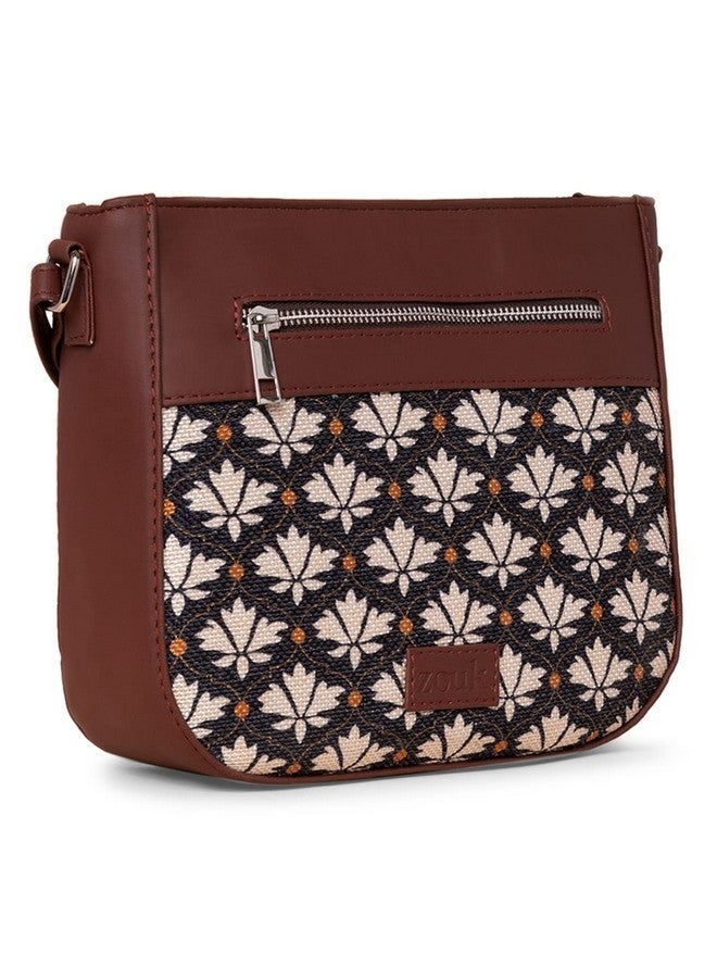 ZOUK حقيبة زوك النسائية اليدوية المصنوعة من مواد نباتية بشكل كايسر على شكل حرف U - Image 2