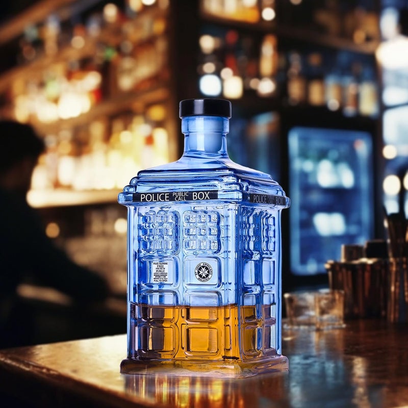 ELERGIFTS Gifts for Men Dad, Tardis Police Box Whiskey Decanter for Men, Spacecraft Limited Edition, Unique Guys Brother Christmas Gifts Ideas, Liquor Decanter for Bar,12.5oz(350ml) - Image 2