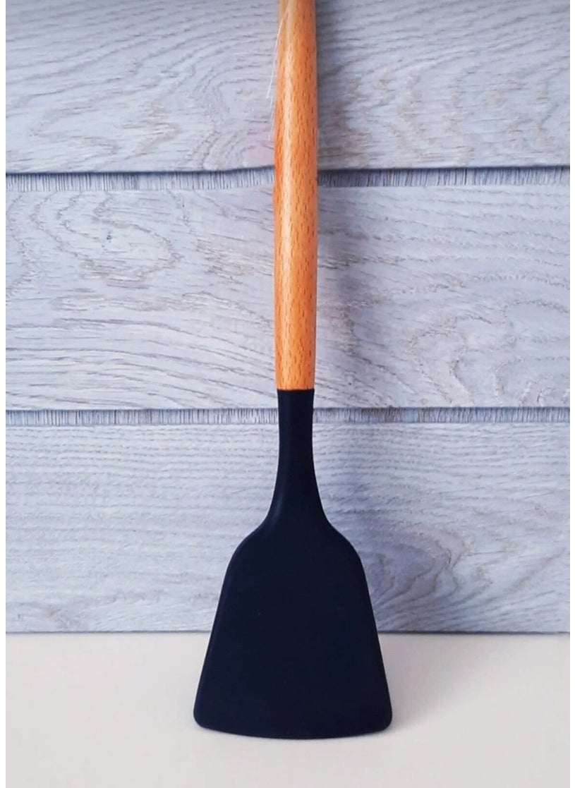 Black Spatula with Bamboo Handle - pzsku/Z218BD76C3E7F9C0CA867Z/45/_/1730557022/8c191c49-da07-4862-9289-a8a503770ee6