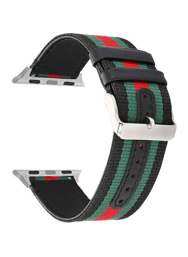 إسكدنيا سوار قابل للتبديل لساعة أبل مقاس 42 ملم أخضر/ أحمر/ أسود - Image 1