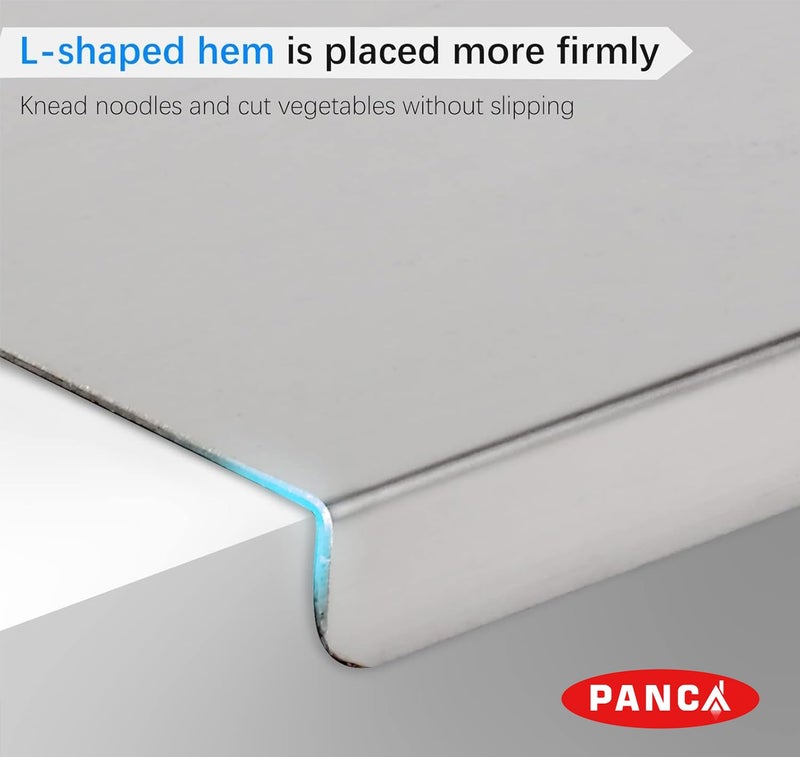 PANCA Stainless Steel Chopping Board Counter Top Extra Large 41cm x 31cm | Heavy-Duty Cutting Board for Kitchen | Vegetable, Fruit & Meat Chopper Board - Image 5