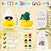 Liliful 2 Inch Rubber Ducks Bulk with Hats Glasses You Are Awesome Sign Card Employee Appreciation Gift for Friends Staff Team Coworker Exchange12 SetsColorful - Image 4