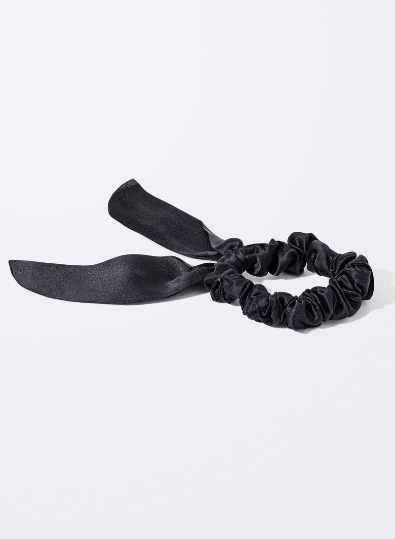 Beauty Pillow Celebrity 100% Silk Hair Scrunchie Black Diamond – Premium Hair Care - Image 1