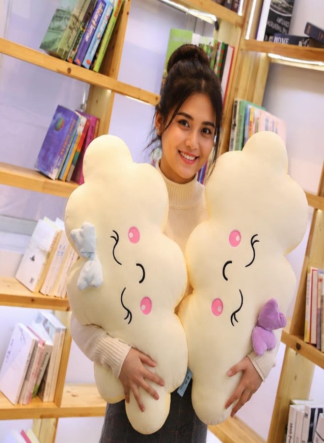 TechMax Solution وسادة ناعمة من TechMax Solution Cloud Plush Pillow مع فيونكة أرجوانية - Image 3